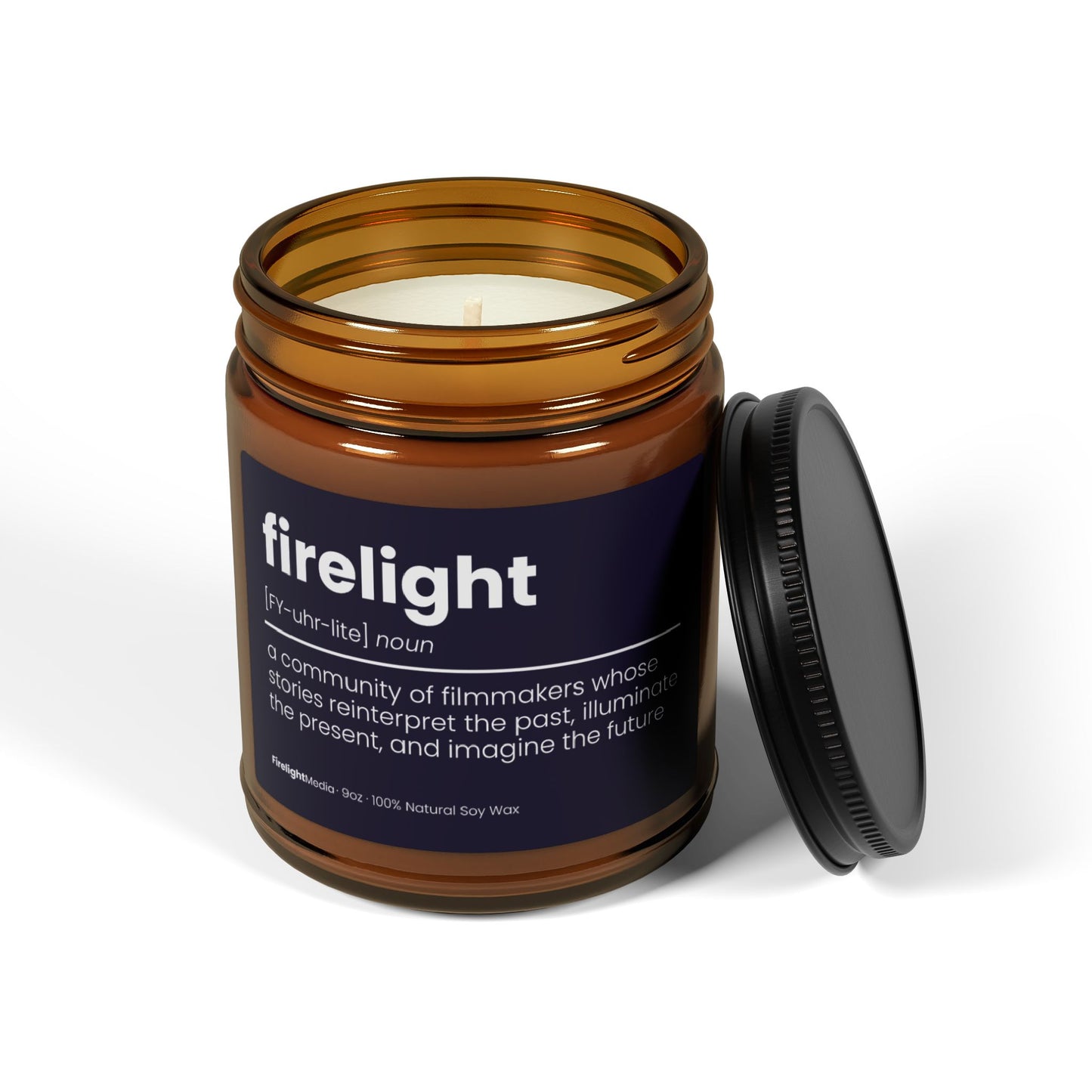 Firelight 'Always Lit' Candle (9oz or 4oz, Amber Jar)