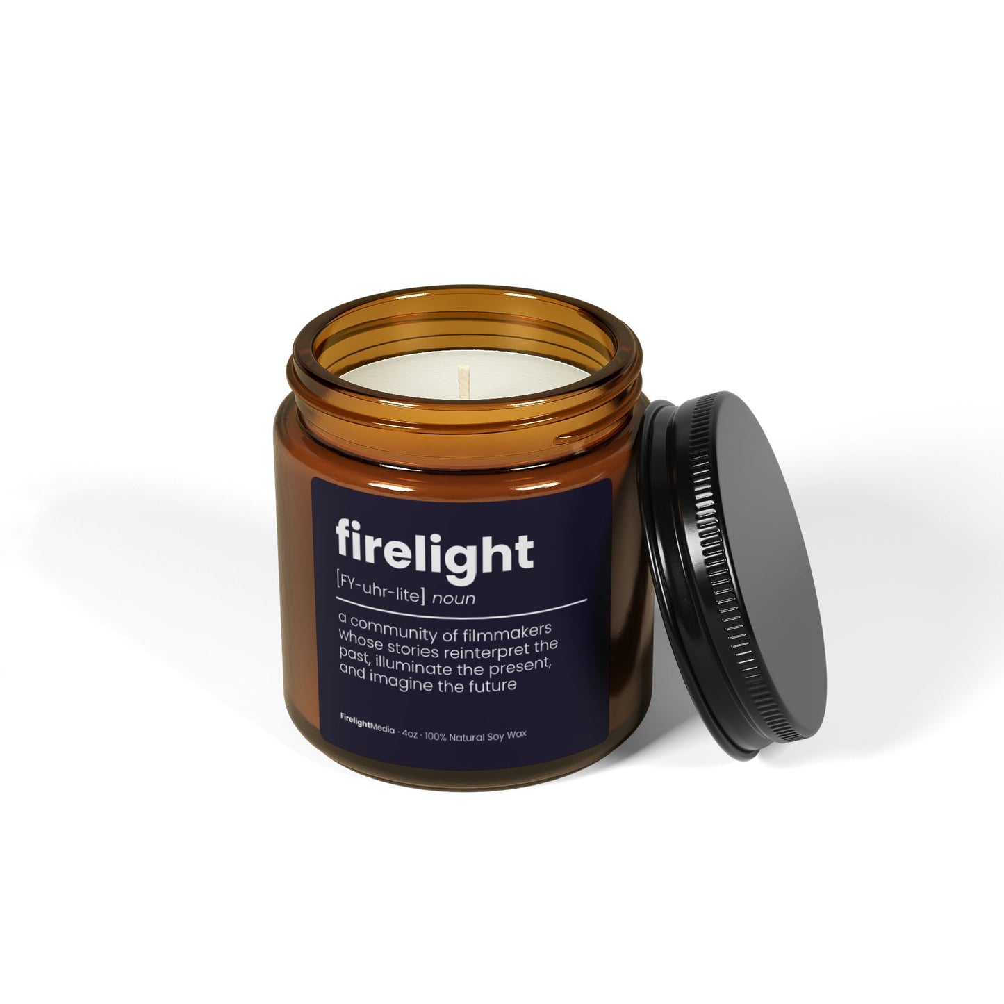 Firelight 'Always Lit' Candle (9oz or 4oz, Amber Jar)